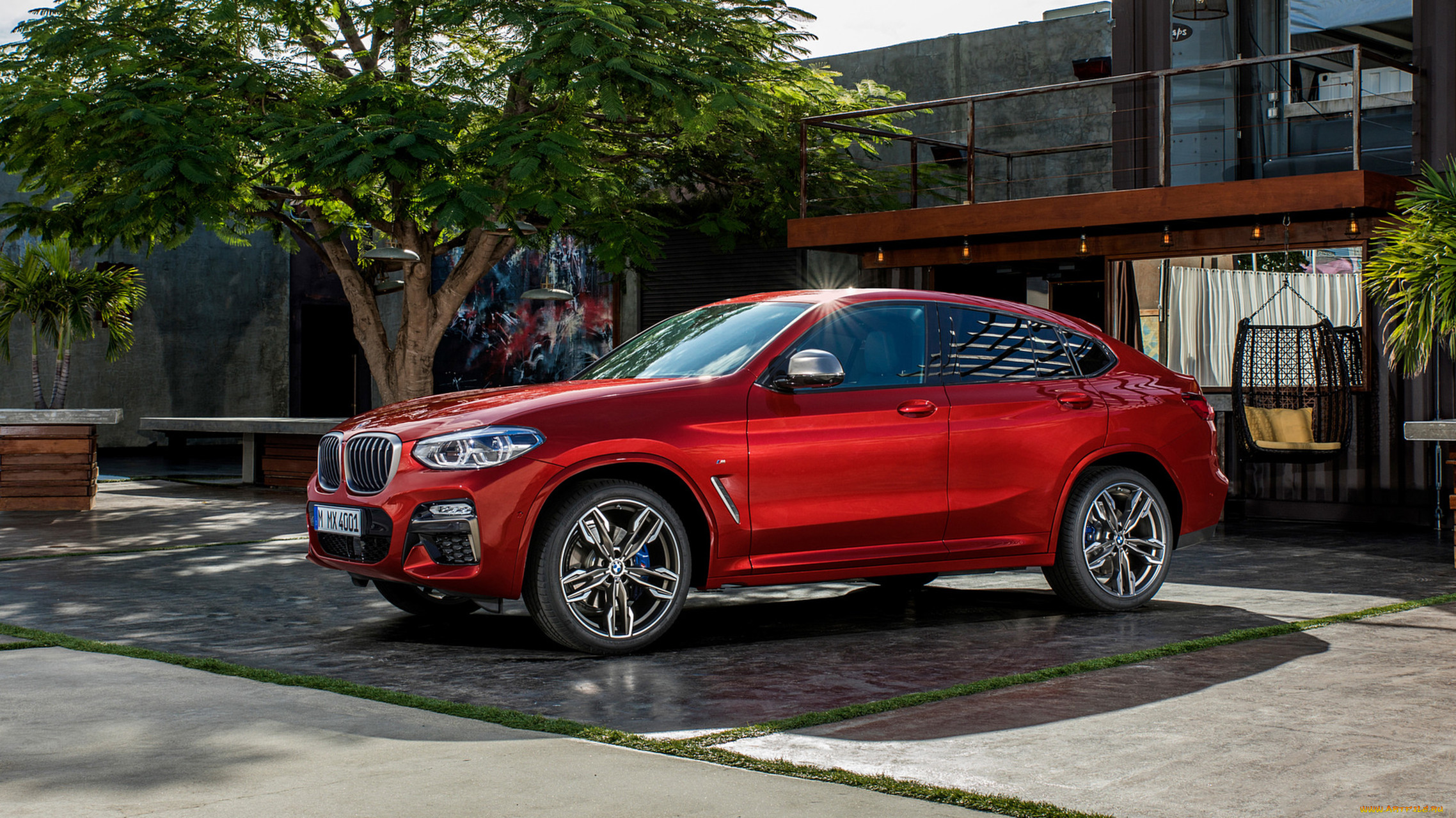 bmw x4 m40d 2019, , bmw, x4, m40d, 2019, red